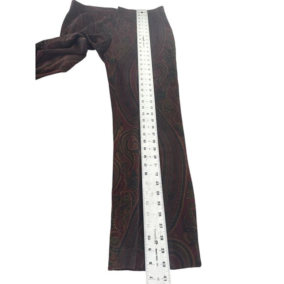 Vintage Ralph Lauren Velour Paisley Pants Womens Size 12 Wimsigoth Grunge 90s - Picture 11 of 16